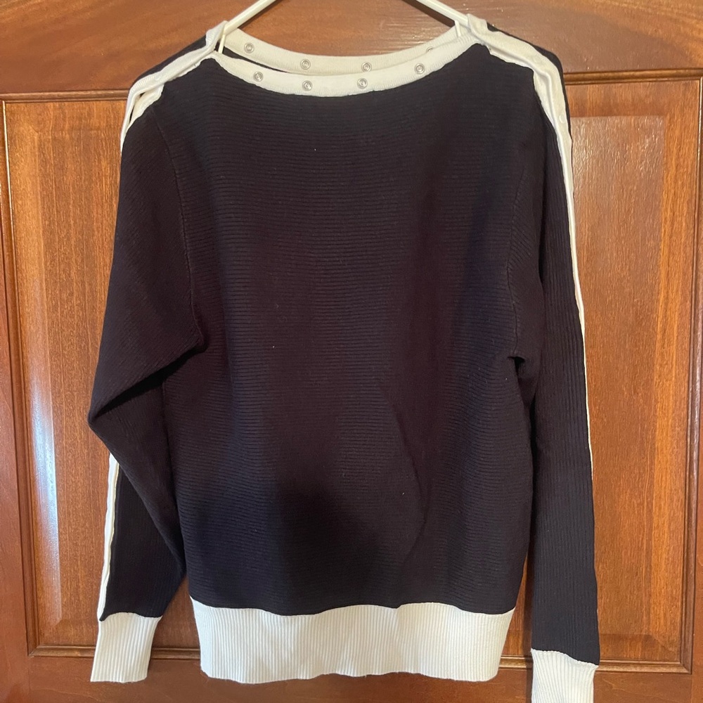 Blanc Noir Black and White sweater Spring XS